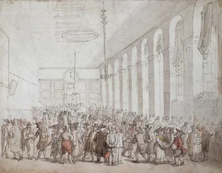 Een rondedans op het stadsplein, uit Oude Neurenbergse gebruiken en praktijken in spellen en liederen, heruitgegeven 1831