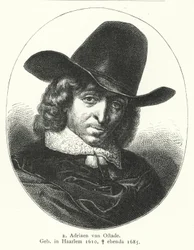 Adriaen van Ostade, schilder van de Nederlandse Gouden Eeuw (gravure)