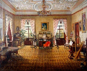 Een interieur van Schloss Tambach