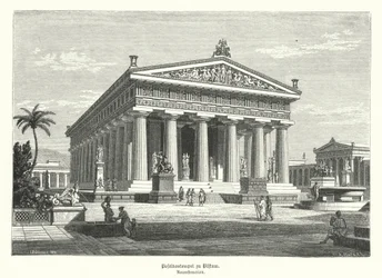 Oud-Griekse Tempel van Hera, Paestum, Italië, eerder ten onrechte gedacht te zijn gewijd aan Poseidon