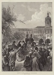 Aankomst van koningin Victoria in Charlottenburg