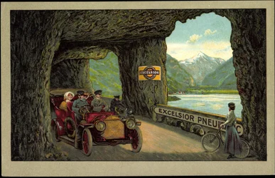 Automotive in Tunnel, Excelsior Pneumatics (litho)