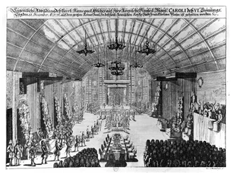 Banket in de Römerhal in Frankfurt-am-Main, ter ere van de kroning van Karel VI op 22 december 1711