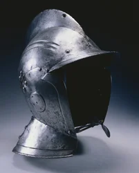 Burgonet met scharnierende wangstukken