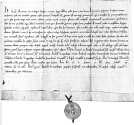 Handvest van Hendrik Raspe, landgraaf van Thüringen en Duits tegenkoning, voor bisschop Hermann van Würzburg