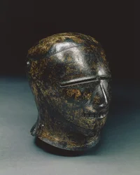 Gesloten helm met grotesk gezicht, of Schembart vizier, Neurenberg, c.1500