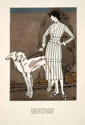 Die Lieblinge", reclame voor Mode van A C Steinhardt, uit Styl, pub.1922 (pochoirdruk)