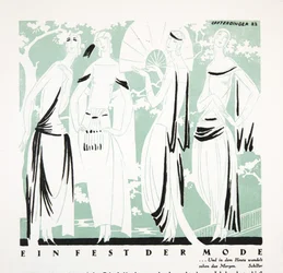 Ein Fest der Mode, uit Styl, geb. 1922 (pochoirdruk)
