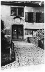 Ingang van het huis van Johann Sebastian Bach (1685-1750)