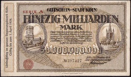 Vijftig miljard mark bankbiljet, 1923