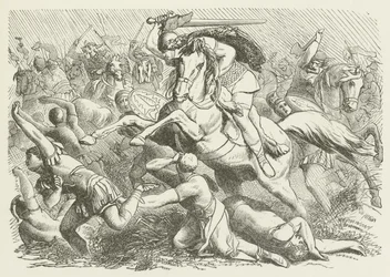 Eerste dag van de slag met Arminius