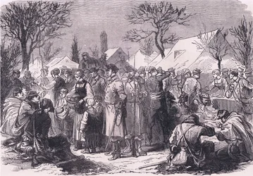 Franse vluchtende soldaten in Zwitserland