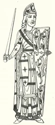 Geoffrey Plantagenet, graaf van Anjou (gravure)