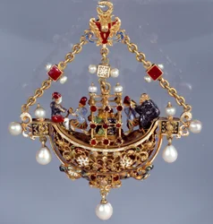 Duitse kunst: bootvormige hanger (achterkant)