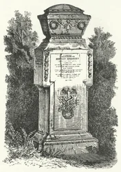 Grafsteen van de Russische schrijver en wetenschapper, Mikhail Lomonosov