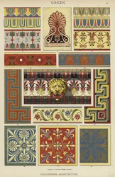 Grieks, Polychrome Architectuur