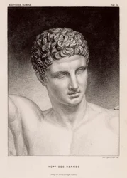 Hoofd van de oude Griekse god Hermes