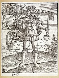 Janus (met een sleutel in de ene hand en een wijnstok in de andere) - Duitsland