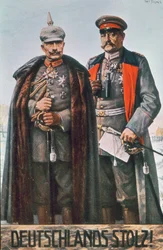 Kaiser Wilhelm II en veldmaarschalk Hindenburg