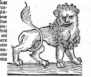 De Leeuw - in Verhandeling door Johannes Angeli De Magnisconnectionibue annorum revolutionibus ac eorum pefectionibus. Augsburg, Erhard Ratdolt