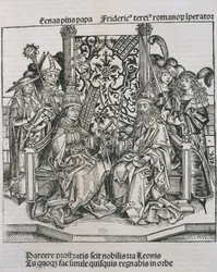 Ontmoeting tussen paus Pius II en Frederik III, keizer van Duitsland