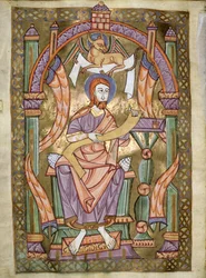 Ms Czart 1207 IV fol CXIXv St. Lucas de Evangelist, uit Het Evangeliarium van de Kathedraal van Plock, ca. 1075
