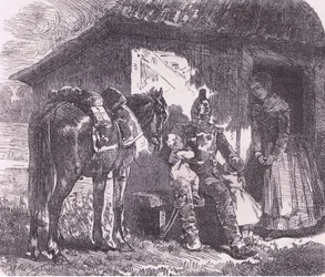 Op naar de oorlog, Cassells Geschiedenis van de oorlog tussen Frankrijk en Duitsland uitgegeven door Cassell and Company Limited, ca. 1890