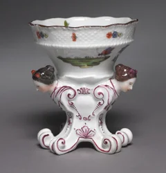 Paar zoutvaatjes van de Sulkowsky Service, fabrikant Meissen Porselein Fabriek, Duitsland, 1735-1756