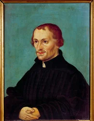 Portret van Philippe Melanchton (Philipp Melantone of Melanchthon of Schwartzerd)