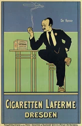 Poster die Laferme sigaretten adverteert