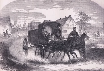 Pruisische militaire post, Cassells Geschiedenis van de oorlog tussen Frankrijk en Duitsland uitgegeven door Cassell and Company Limited, ca. 1890
