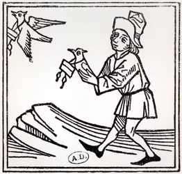 Een brief versturen per duivenpost, 1488