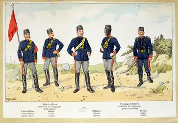 Soldaten van het Turkse leger, c.1900