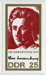 Postzegel met Rosa Luxemburg