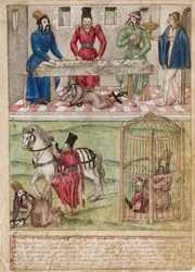 Sultan Bayezid I gevangen genomen door Tamerlan