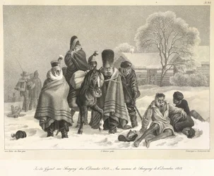 De terugtocht uit Moskou, 3 december 1812, illustratie uit 