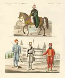 De Turkse sultan Mahmud en zijn nieuwe troepen