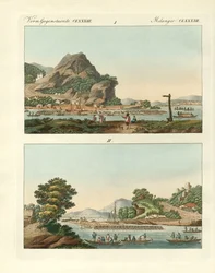 De vreemde grote Rijn-vlotten