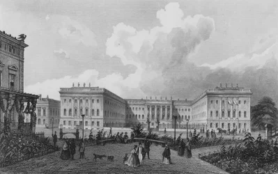 Universiteitsgebouwen, Berlijn (staalgravure)