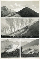 Uitzicht op de Monte Somma en de Vesuvius, gezien vanuit het westen vanaf het observatorium, 27 april 1855