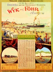 Wyk auf Föhr, poster ter promotie van de Wyk Stoomscheepvaartmaatschappij, 1897