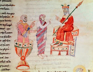 Zoroaster of Zarathustra raadpleegt orakels (Miniatuur, 9e eeuw)