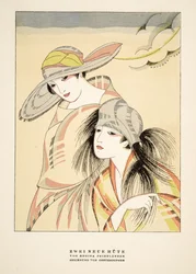 Zwei Neue Hute door Regina Friedlander, uit Styl, geb.1922 (pochoirdruk)