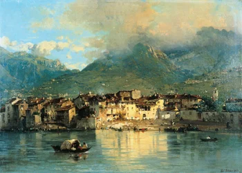 Pescarenico, door Gerolamo Induno