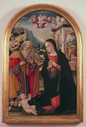 Aanbidding van het Kind, ca. 1490-1525, door Girolamo Benvenuto