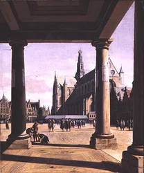 Uitzicht op Haarlem met de Grote Kerk