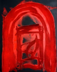 Doorway to Secrets, 2018 (zand en acryl op doek)