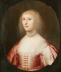 Portret van Amalia van Solms-Braunfels 1602-1675, 1634