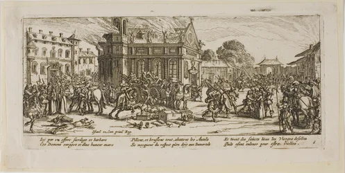 Verwoesting van een klooster, plaat zes uit De grote ellende van de oorlog