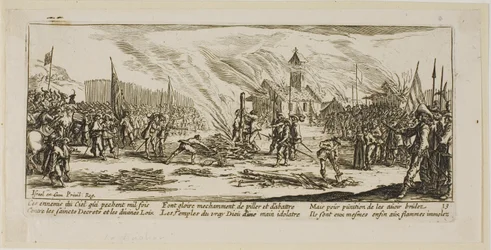 De brandstapel, plaat dertien uit De grote ellende van de oorlog